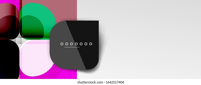 Fondo abstracto - composición de flor o forma cuadrada de diseño de papel de corte geométrico. Ilustración vectorial para papel tapiz, pancarta, fondo, tarjeta, ilustración del libro, página de inicio
