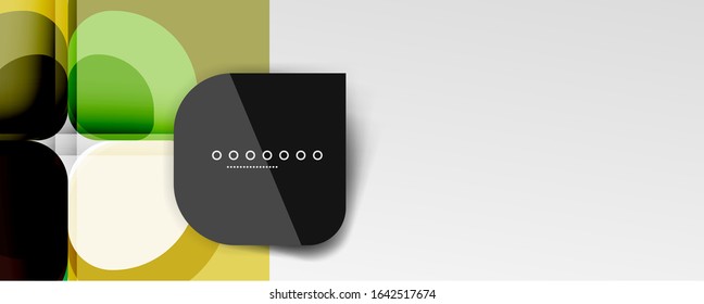 Abstract background - geometric cut paper design flower or square shape composition. Vector Illustration For Wallpaper, Banner, Background, Card, Book Illustration, landing page