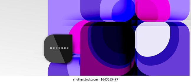 Abstract background - geometric cut paper design flower or square shape composition. Vector Illustration For Wallpaper, Banner, Background, Card, Book Illustration, landing page