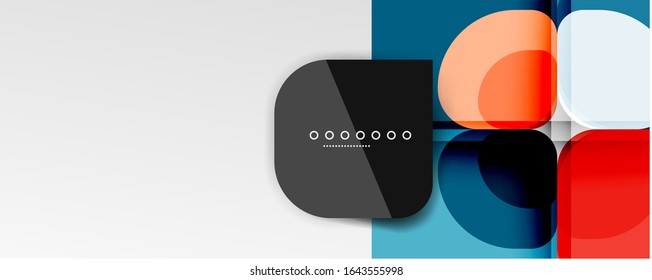 Abstract background - geometric cut paper design flower or square shape composition. Vector Illustration For Wallpaper, Banner, Background, Card, Book Illustration, landing page