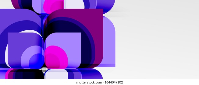Abstract background - geometric cut paper design flower or square shape composition. Vector Illustration For Wallpaper, Banner, Background, Card, Book Illustration, landing page