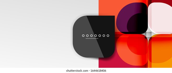Abstract background - geometric cut paper design flower or square shape composition. Vector Illustration For Wallpaper, Banner, Background, Card, Book Illustration, landing page