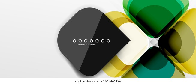Abstract background - geometric cut paper design flower or square shape composition. Vector Illustration For Wallpaper, Banner, Background, Card, Book Illustration, landing page