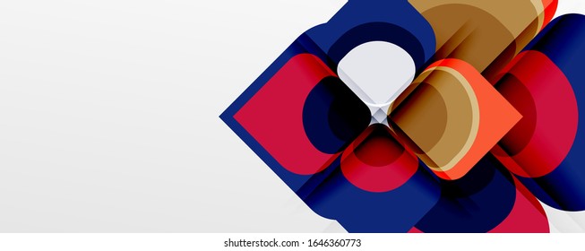 Fondo abstracto - composición de flor o forma cuadrada de diseño de papel de corte geométrico. Ilustración vectorial para papel tapiz, pancarta, fondo, tarjeta, ilustración del libro, página de inicio