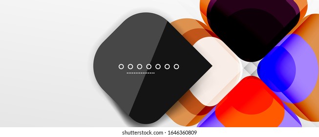 Fondo abstracto - composición de flor o forma cuadrada de diseño de papel de corte geométrico. Ilustración vectorial para papel tapiz, pancarta, fondo, tarjeta, ilustración del libro, página de inicio