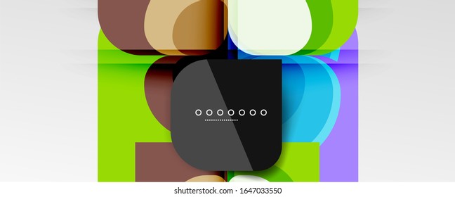 Fondo abstracto - composición de flor o forma cuadrada de diseño de papel de corte geométrico. Ilustración vectorial para papel tapiz, pancarta, fondo, tarjeta, ilustración del libro, página de inicio