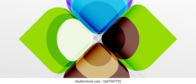 Fondo abstracto - composición de flor o forma cuadrada de diseño de papel de corte geométrico. Ilustración vectorial para papel tapiz, pancarta, fondo, tarjeta, ilustración del libro, página de inicio