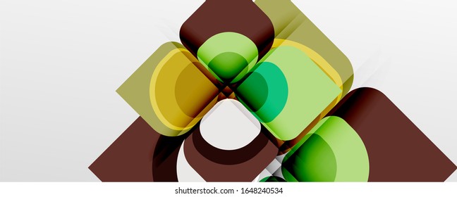 Fondo abstracto - composición de flor o forma cuadrada de diseño de papel de corte geométrico. Ilustración vectorial para papel tapiz, pancarta, fondo, tarjeta, ilustración del libro, página de inicio