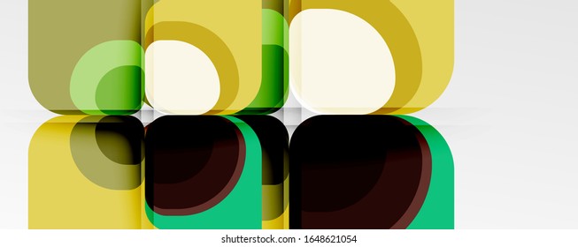 Fondo abstracto - composición de flor o forma cuadrada de diseño de papel de corte geométrico. Ilustración vectorial para papel tapiz, pancarta, fondo, tarjeta, ilustración del libro, página de inicio