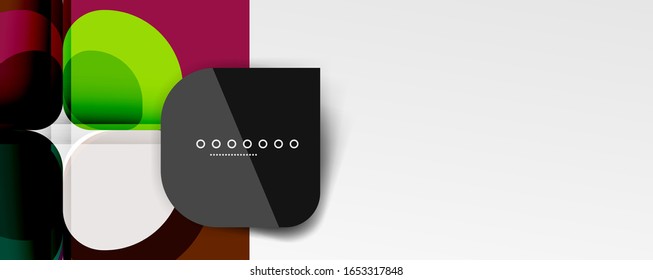 Abstract background - geometric cut paper design flower or square shape composition. Vector Illustration For Wallpaper, Banner, Background, Card, Book Illustration, landing page