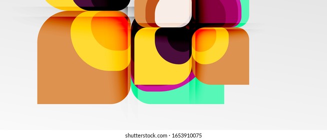 Abstract background - geometric cut paper design flower or square shape composition. Vector Illustration For Wallpaper, Banner, Background, Card, Book Illustration, landing page