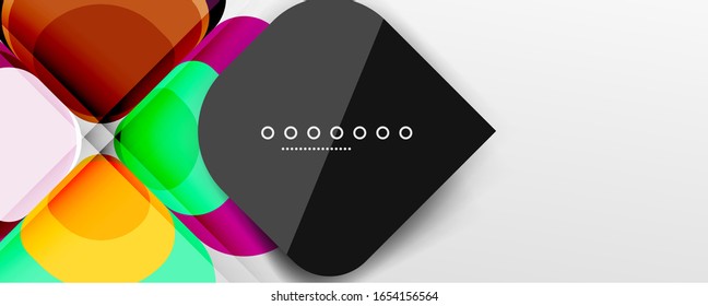 Fondo abstracto - composición de flor o forma cuadrada de diseño de papel de corte geométrico. Ilustración vectorial para papel tapiz, pancarta, fondo, tarjeta, ilustración del libro, página de inicio