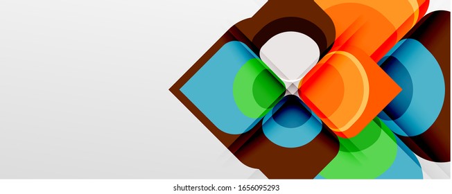 Abstrakter Hintergrund - geometrische Schnittpapiermuster, Blume oder quadratische Formgebung. Vektorillustration-Illustration für Bildschirmhintergrund, Banner, Hintergrund, Karte, Buchillustration, Landungsseite