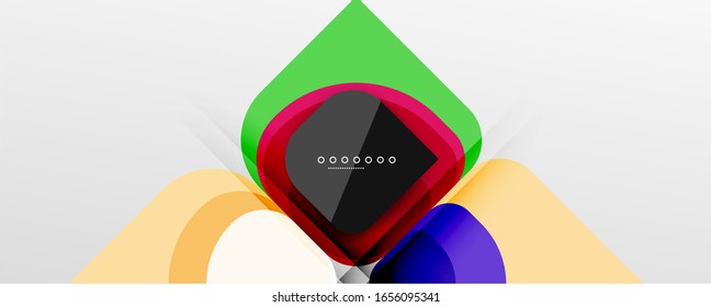 Abstract background - geometric cut paper design flower or square shape composition. Vector Illustration For Wallpaper, Banner, Background, Card, Book Illustration, landing page