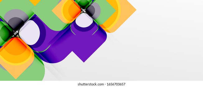 Fondo abstracto - composición de flor o forma cuadrada de diseño de papel de corte geométrico. Ilustración vectorial para papel tapiz, pancarta, fondo, tarjeta, ilustración del libro, página de inicio