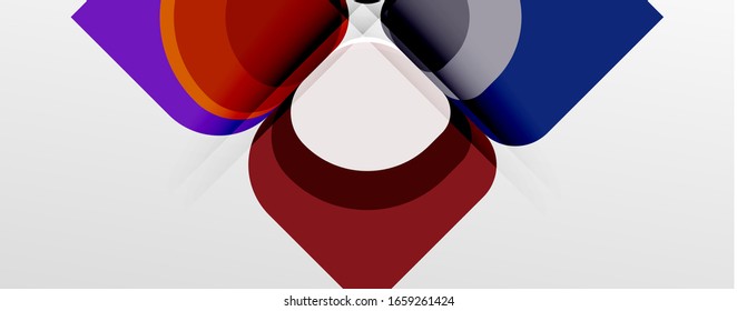 Abstract background - geometric cut paper design flower or square shape composition. Vector Illustration For Wallpaper, Banner, Background, Card, Book Illustration, landing page