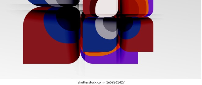 Abstract background - geometric cut paper design flower or square shape composition. Vector Illustration For Wallpaper, Banner, Background, Card, Book Illustration, landing page