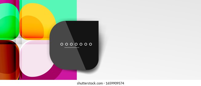 Abstract background - geometric cut paper design flower or square shape composition. Vector Illustration For Wallpaper, Banner, Background, Card, Book Illustration, landing page
