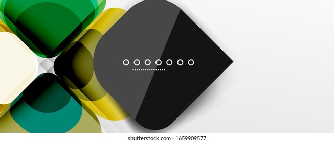 Abstract background - geometric cut paper design flower or square shape composition. Vector Illustration For Wallpaper, Banner, Background, Card, Book Illustration, landing page