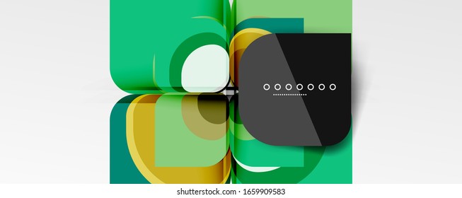 Abstract background - geometric cut paper design flower or square shape composition. Vector Illustration For Wallpaper, Banner, Background, Card, Book Illustration, landing page