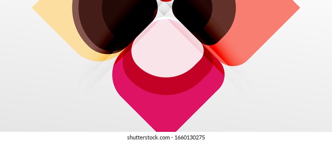 Abstract background - geometric cut paper design flower or square shape composition. Vector Illustration For Wallpaper, Banner, Background, Card, Book Illustration, landing page