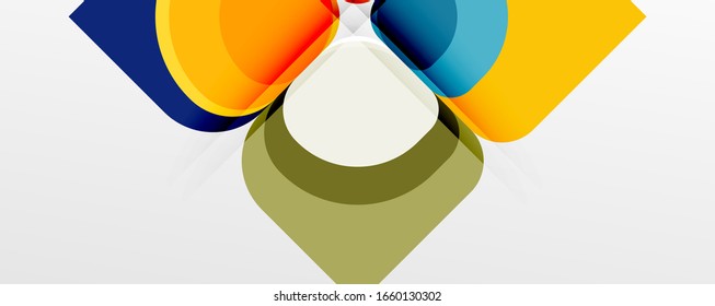 Fondo abstracto - composición de flor o forma cuadrada de diseño de papel de corte geométrico. Ilustración vectorial para papel tapiz, pancarta, fondo, tarjeta, ilustración del libro, página de inicio