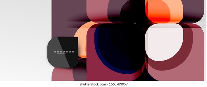 Abstract background - geometric cut paper design flower or square shape composition. Vector Illustration For Wallpaper, Banner, Background, Card, Book Illustration, landing page