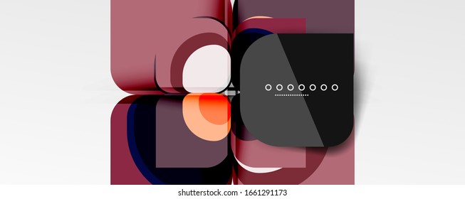 Abstract background - geometric cut paper design flower or square shape composition. Vector Illustration For Wallpaper, Banner, Background, Card, Book Illustration, landing page