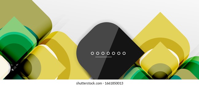 Abstrakter Hintergrund - geometrische Schnittpapiermuster, Blume oder quadratische Formgebung. Vektorillustration-Illustration für Bildschirmhintergrund, Banner, Hintergrund, Karte, Buchillustration, Landungsseite
