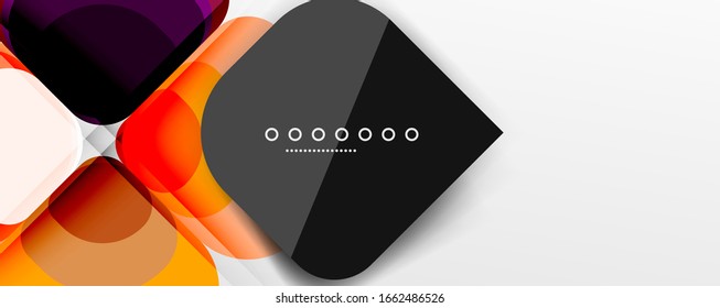 Abstract background - geometric cut paper design flower or square shape composition. Vector Illustration For Wallpaper, Banner, Background, Card, Book Illustration, landing page