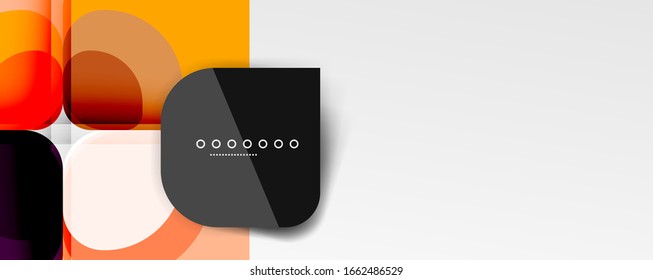 Abstract background - geometric cut paper design flower or square shape composition. Vector Illustration For Wallpaper, Banner, Background, Card, Book Illustration, landing page