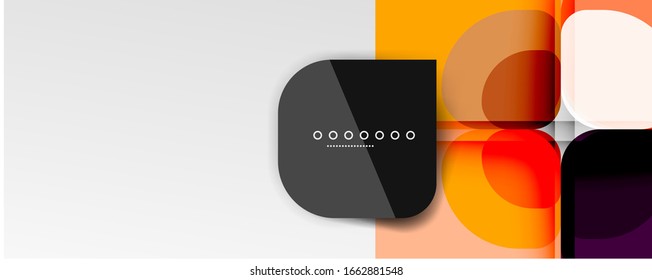 Fondo abstracto - composición de flor o forma cuadrada de diseño de papel de corte geométrico. Ilustración vectorial para papel tapiz, pancarta, fondo, tarjeta, ilustración del libro, página de inicio