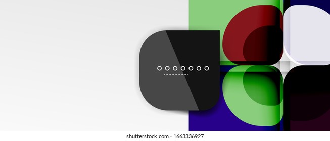 Fondo abstracto - composición de flor o forma cuadrada de diseño de papel de corte geométrico. Ilustración vectorial para papel tapiz, pancarta, fondo, tarjeta, ilustración del libro, página de inicio