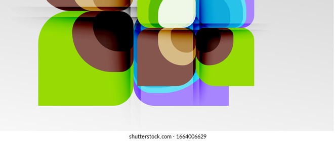 Abstract background - geometric cut paper design flower or square shape composition. Vector Illustration For Wallpaper, Banner, Background, Card, Book Illustration, landing page