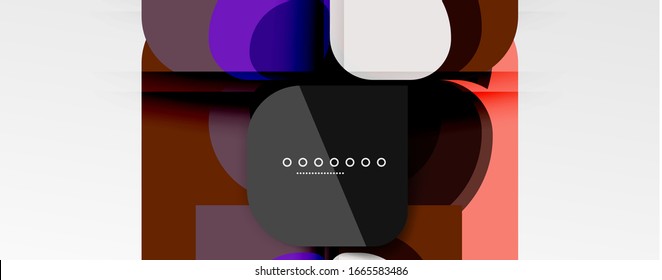 Abstrakter Hintergrund - geometrische Schnittpapiermuster, Blume oder quadratische Formgebung. Vektorillustration-Illustration für Bildschirmhintergrund, Banner, Hintergrund, Karte, Buchillustration, Landungsseite