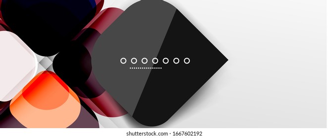 Fondo abstracto - composición de flor o forma cuadrada de diseño de papel de corte geométrico. Ilustración vectorial para papel tapiz, pancarta, fondo, tarjeta, ilustración del libro, página de inicio