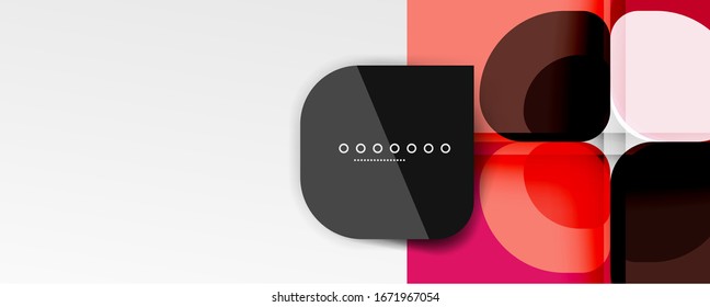 Fondo abstracto - composición de flor o forma cuadrada de diseño de papel de corte geométrico. Ilustración vectorial para papel tapiz, pancarta, fondo, tarjeta, ilustración del libro, página de inicio