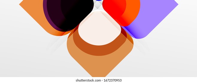 Abstract background - geometric cut paper design flower or square shape composition. Vector Illustration For Wallpaper, Banner, Background, Card, Book Illustration, landing page