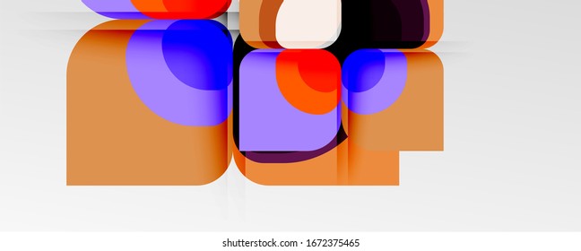 Abstract background - geometric cut paper design flower or square shape composition. Vector Illustration For Wallpaper, Banner, Background, Card, Book Illustration, landing page