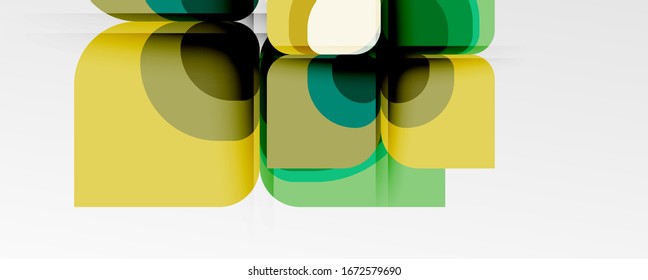 Abstract background - geometric cut paper design flower or square shape composition. Vector Illustration For Wallpaper, Banner, Background, Card, Book Illustration, landing page