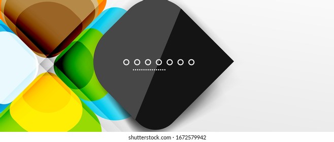 Abstract background - geometric cut paper design flower or square shape composition. Vector Illustration For Wallpaper, Banner, Background, Card, Book Illustration, landing page