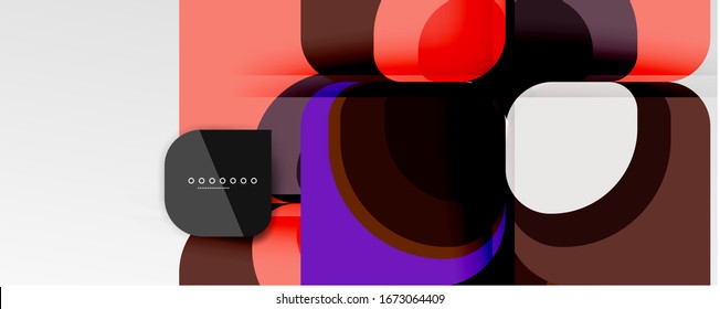 Abstract background - geometric cut paper design flower or square shape composition. Vector Illustration For Wallpaper, Banner, Background, Card, Book Illustration, landing page