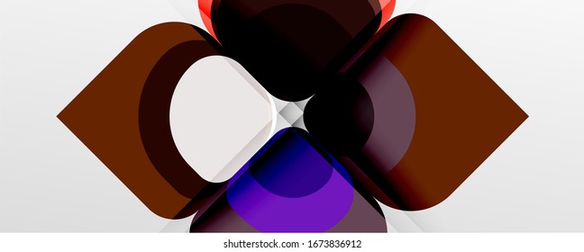 Abstract background - geometric cut paper design flower or square shape composition. Vector Illustration For Wallpaper, Banner, Background, Card, Book Illustration, landing page