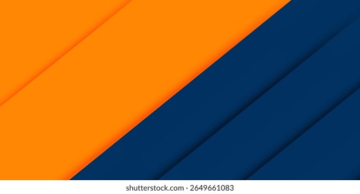 Abstract background geometric dark blue and orange