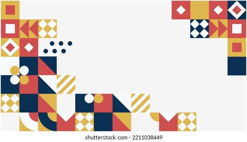 Abstrakter Hintergrund des geometrischen Designs im Bauhaus-Stil. Vektor-nahtloses Muster mit bunter.stacheliger Pastellfarbe