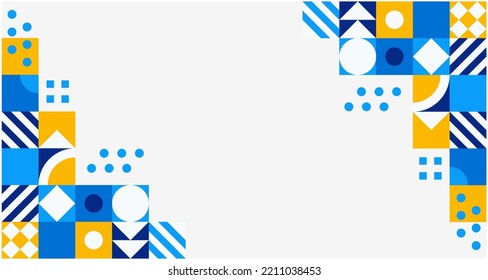 Fondo abstracto de diseño geométrico al estilo Bauhaus. Patrón vectorial sin fisuras con color de color pastel.