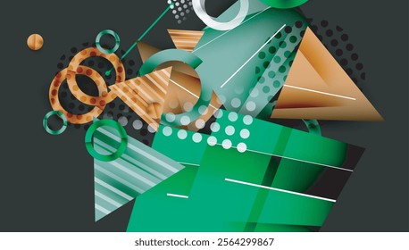 Abstract background geometric design with colorful gradients