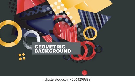 Abstract background geometric design with colorful gradients