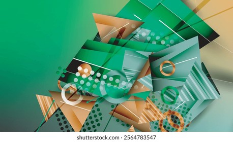 Abstract background geometric design with colorful gradients