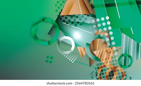 Abstract background geometric design with colorful gradients